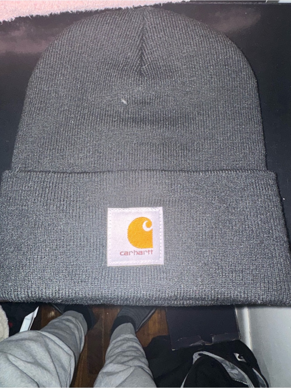Carhartt Black Knit Cuffed Beanie Hat